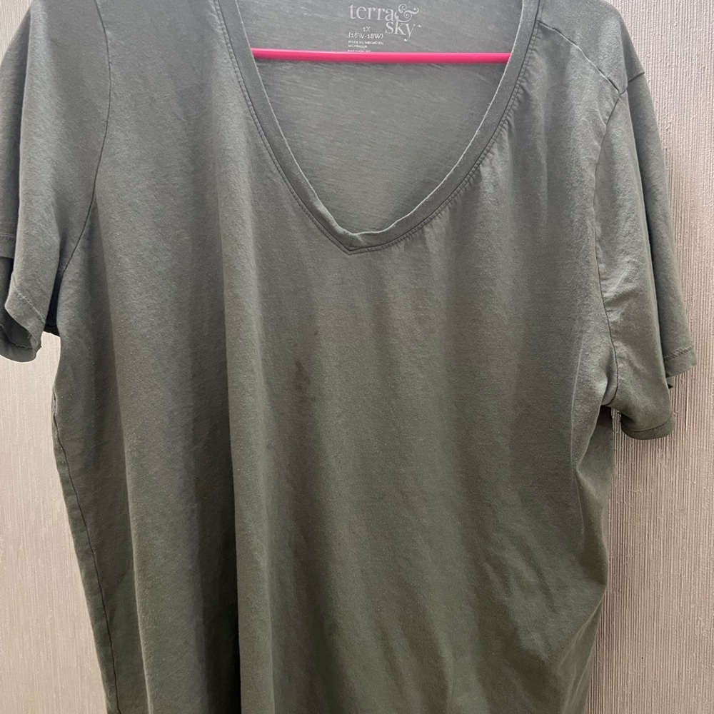 Sky Green Short Sleeve Tee Casual Shirt